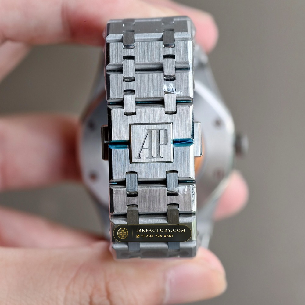 Audemars Piguet Royal Oak Double Balance Wheel Openworked 41mm 5-Axis CNC Case Ref. 15407ST.OO.1220ST.01 — XRF Certified Edition — Studio Gallery Plate X in 904L Stainless Steel Custom Architecture (162.0g Verified Mass, Audemars Piguet Cal. 3132 Dual-Balance Openworked)