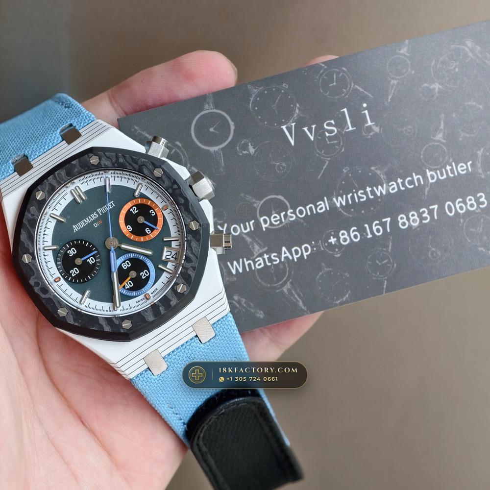 Audemars Piguet Royal Oak Selfwinding Chronograph 41mm DiW Carbon Racer Edition 5-Axis CNC Case Ref. 26240 — XRF Certified Edition — Studio Gallery Plate XI in Forged Carbon TPT & Titanium (65.9g Verified Mass, Audemars Piguet Cal. 4401 Flyback Chronograph)