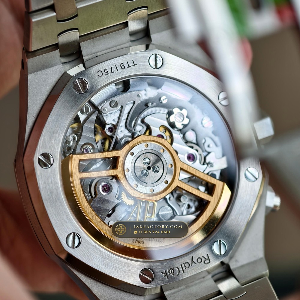 Audemars Piguet Royal Oak Selfwinding Chronograph 41mm Ref. 26240ST — XRF Certified Edition — Studio Gallery Plate IX in 904L Stainless Steel Custom Architecture (180.6g Verified Mass, Audemars Piguet Cal. 4401 Flyback Chronograph)