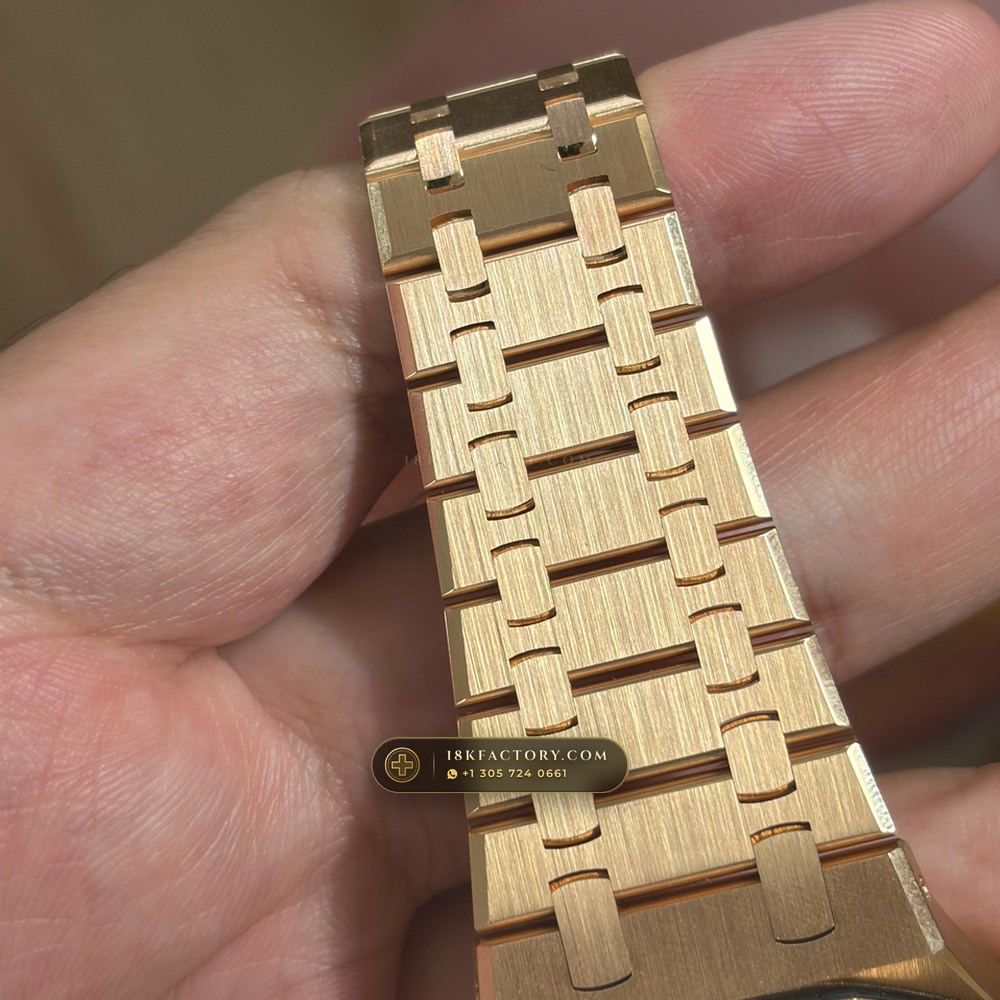 Audemars Piguet Royal Oak Double Balance Wheel Openworked 41mm 18K Rose Gold Ref. 15407OR.OO.1220OR.01 — XRF Certified Edition — Studio Gallery Plate IX in 18K Rose Gold Au750 (224.8g Verified Mass, Audemars Piguet Cal. 3132 Dual-Balance Openworked)