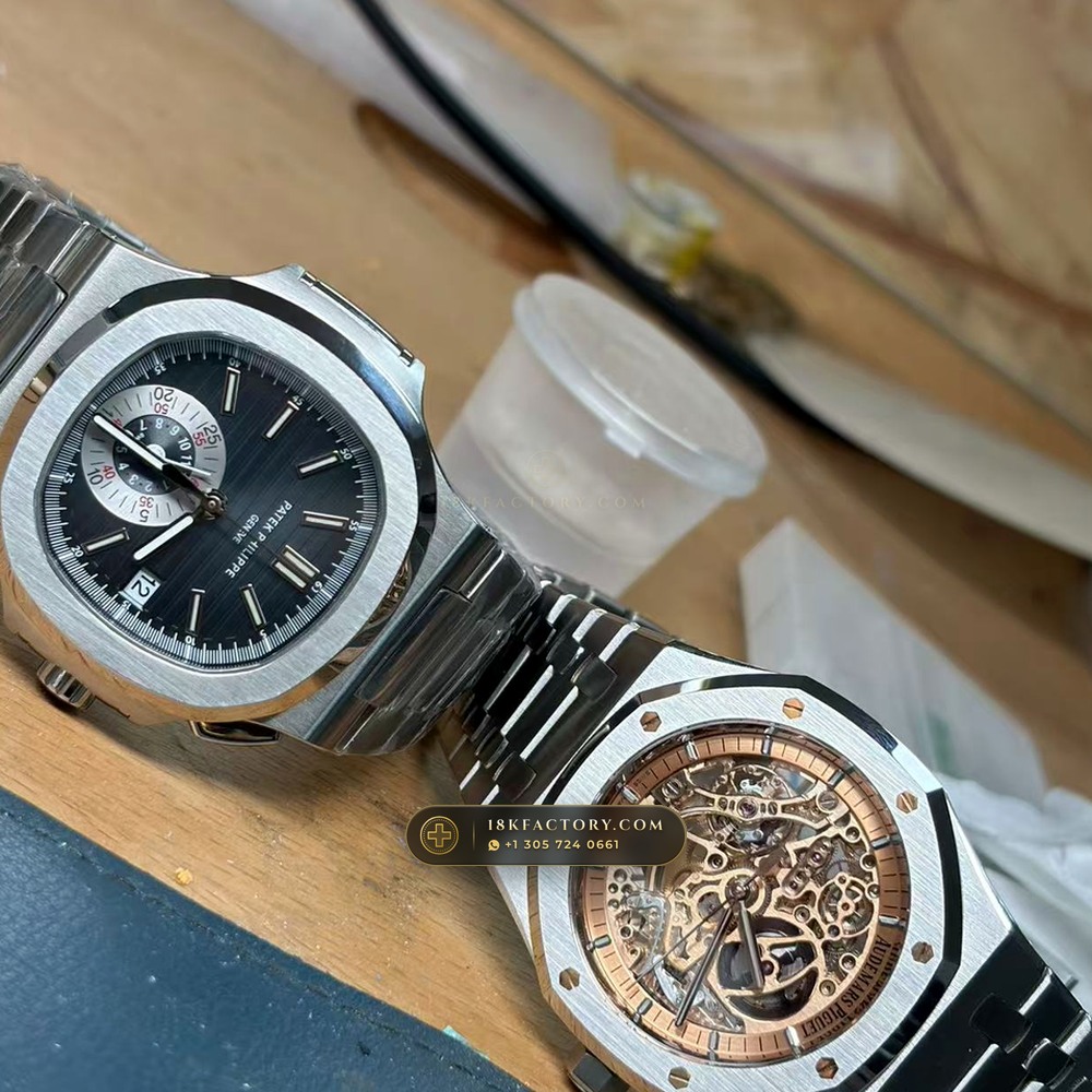 Audemars Piguet Royal Oak Double Balance Wheel Openworked 41mm Salmon Dial 5-Axis CNC Case Ref. 15407ST.OO.1220ST.02 — XRF Certified Edition — Studio Gallery Plate IX in 904L Stainless Steel Custom Architecture (161.8g Verified Mass, Audemars Piguet Cal. 3132 Dual-Balance Openworked)