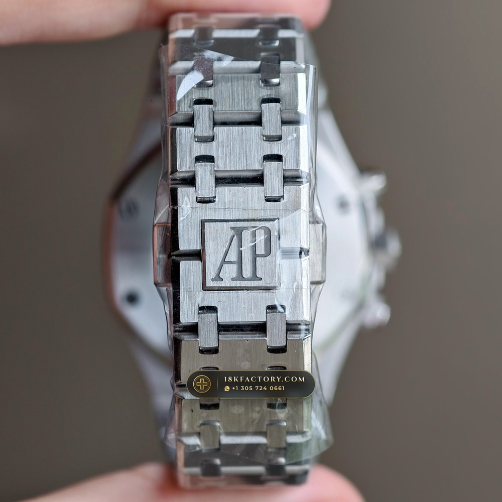 Audemars Piguet Royal Oak Selfwinding Chronograph 38mm Ref. 26315ST — XRF Certified Edition — Studio Gallery Plate VII in 904L Stainless Steel Custom Architecture (146.2g Verified Mass, Audemars Piguet Cal. 2385 Column-Wheel Chronograph)
