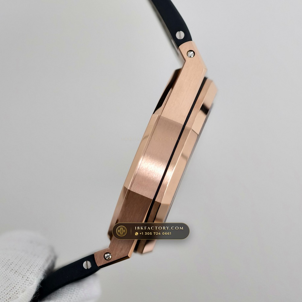 Audemars Piguet Royal Oak Selfwinding 41mm 18K Rose Gold Ref. 15500OR.OO.D002CR.01 — XRF Certified Edition — Studio Gallery Plate VII in 18K Rose Gold Au750 (138.6g Verified Mass, Audemars Piguet Cal. 4302 - 70h Power Reserve)