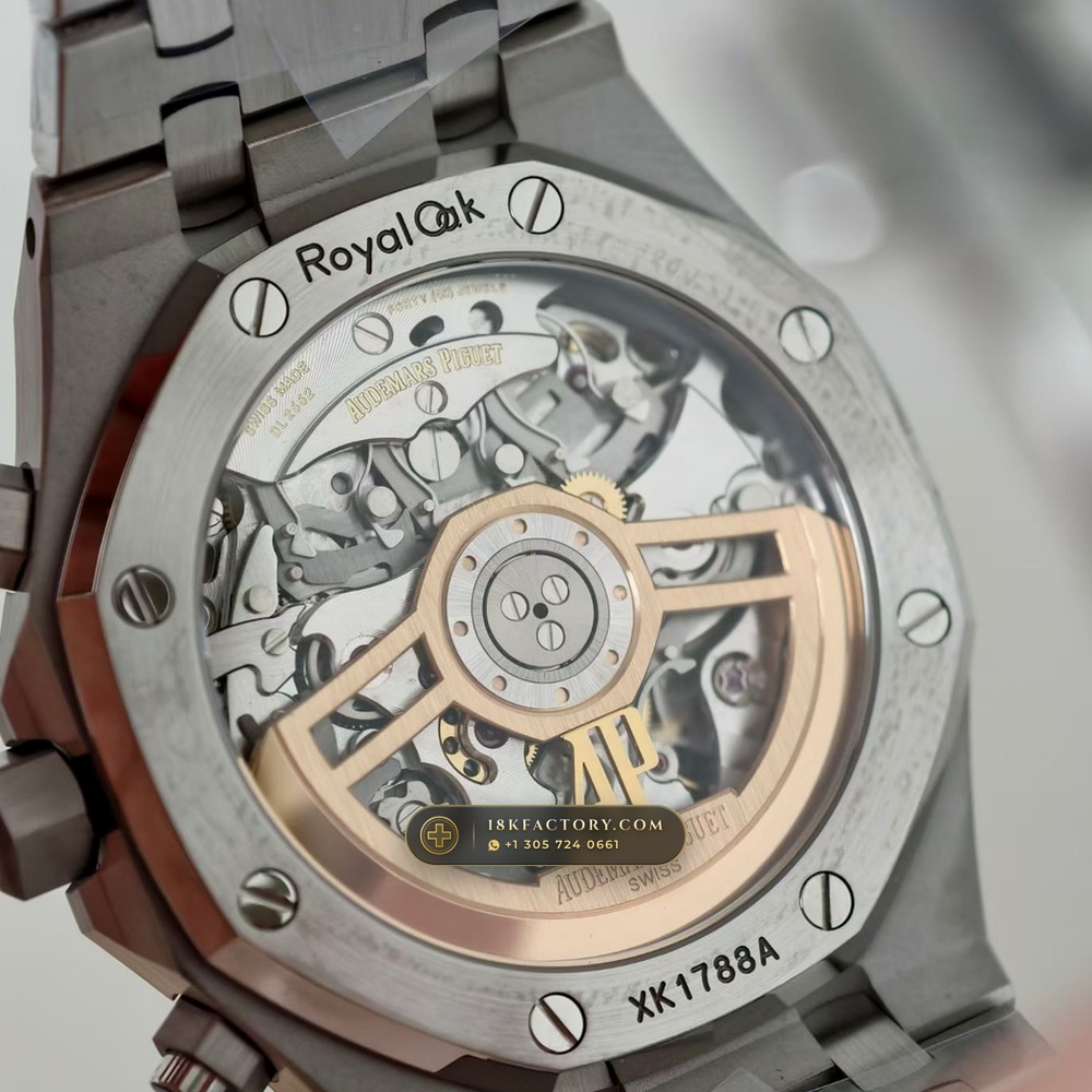 Audemars Piguet Royal Oak Selfwinding Chronograph 41mm Free-Sprung Calibre Ref. 26240ST.OO.1320ST.08 — XRF Certified Edition — Studio Gallery Plate VII in 904L Stainless Steel Custom Architecture (180.3g Verified Mass, Audemars Piguet Cal. 4401 Flyback Chronograph)