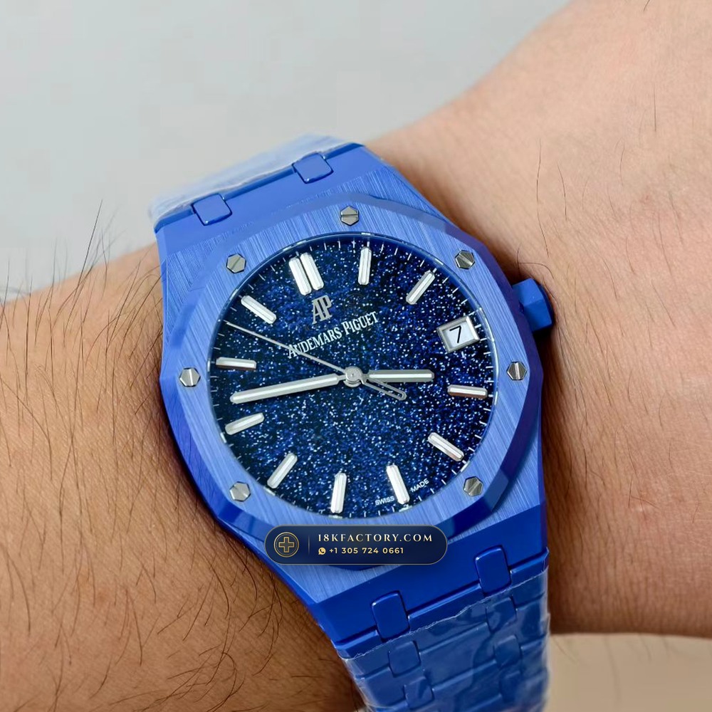 Audemars Piguet Royal Oak Selfwinding 41mm Starry Sky Dial Ref. 15500 — XRF Certified Edition — Studio Gallery Plate IX in High-Tech Ceramic & Titanium (166.7g Verified Mass, Audemars Piguet Cal. 4302 - 70h Power Reserve)