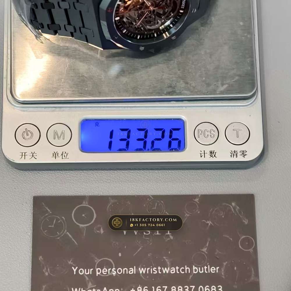 Audemars Piguet Royal Oak Double Balance Wheel Openworked 41mm Ref. 15416CE — XRF Certified Edition — Studio Gallery Plate XIII in High-Tech Ceramic & Titanium (135.4g Verified Mass, Audemars Piguet Cal. 3132 Dual-Balance Openworked)