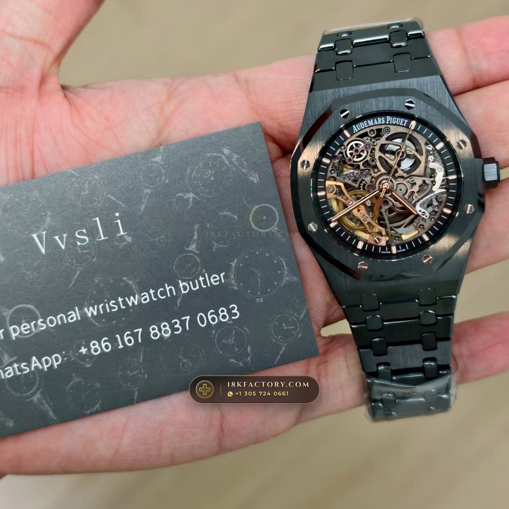 Audemars Piguet Royal Oak Double Balance Wheel Openworked 41mm Ref. 15416CE — XRF Certified Edition — Studio Gallery Plate IX in High-Tech Ceramic & Titanium (135.4g Verified Mass, Audemars Piguet Cal. 3132 Dual-Balance Openworked)