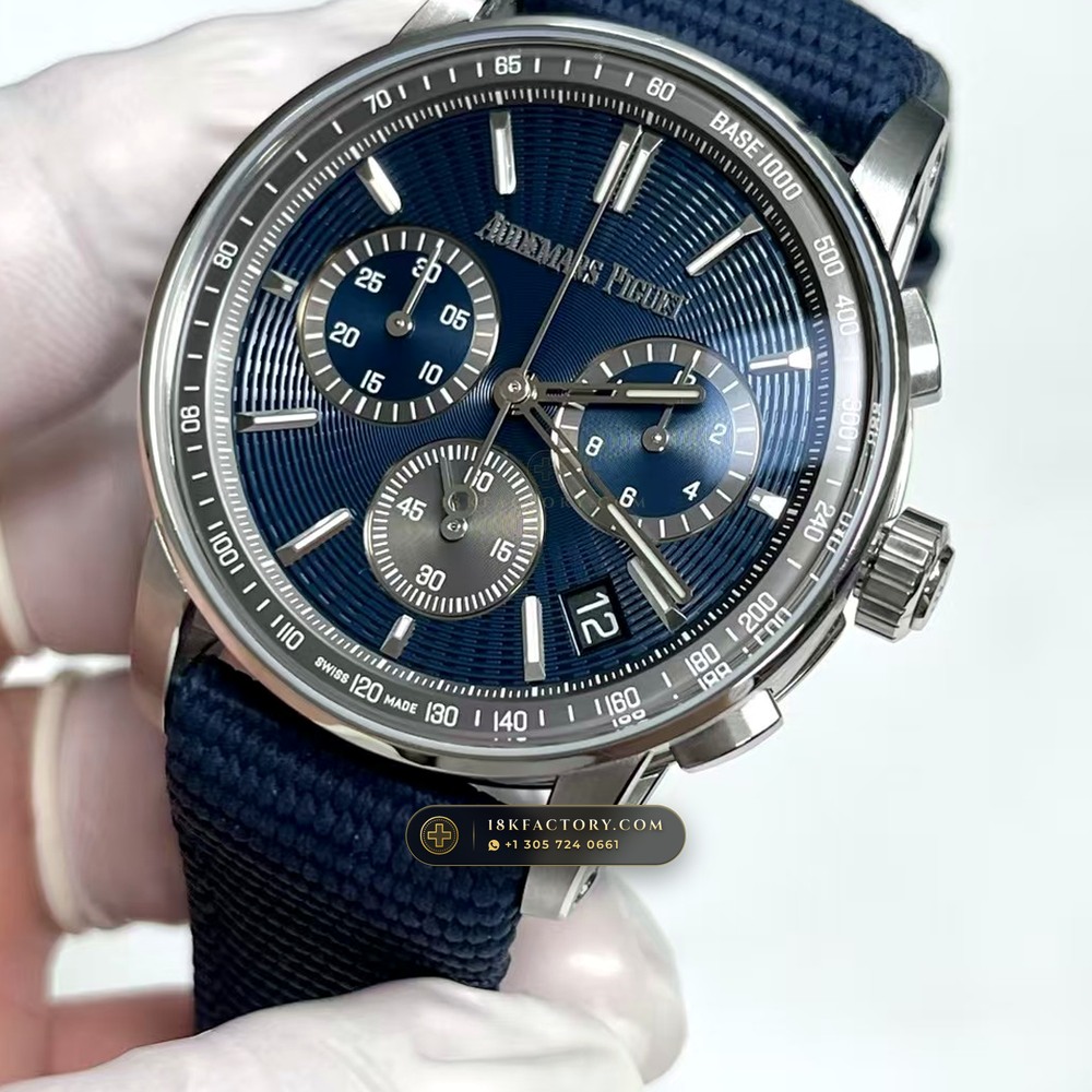 Audemars Piguet Code 11.59 Selfwinding Chronograph 41mm Ref. 26393ST.OO.A348KB.01 — XRF Certified Edition — Studio Gallery Plate VIII in 904L Stainless Steel Custom Architecture (107.5g Verified Mass, Audemars Piguet Cal. 4401 Flyback Chronograph)