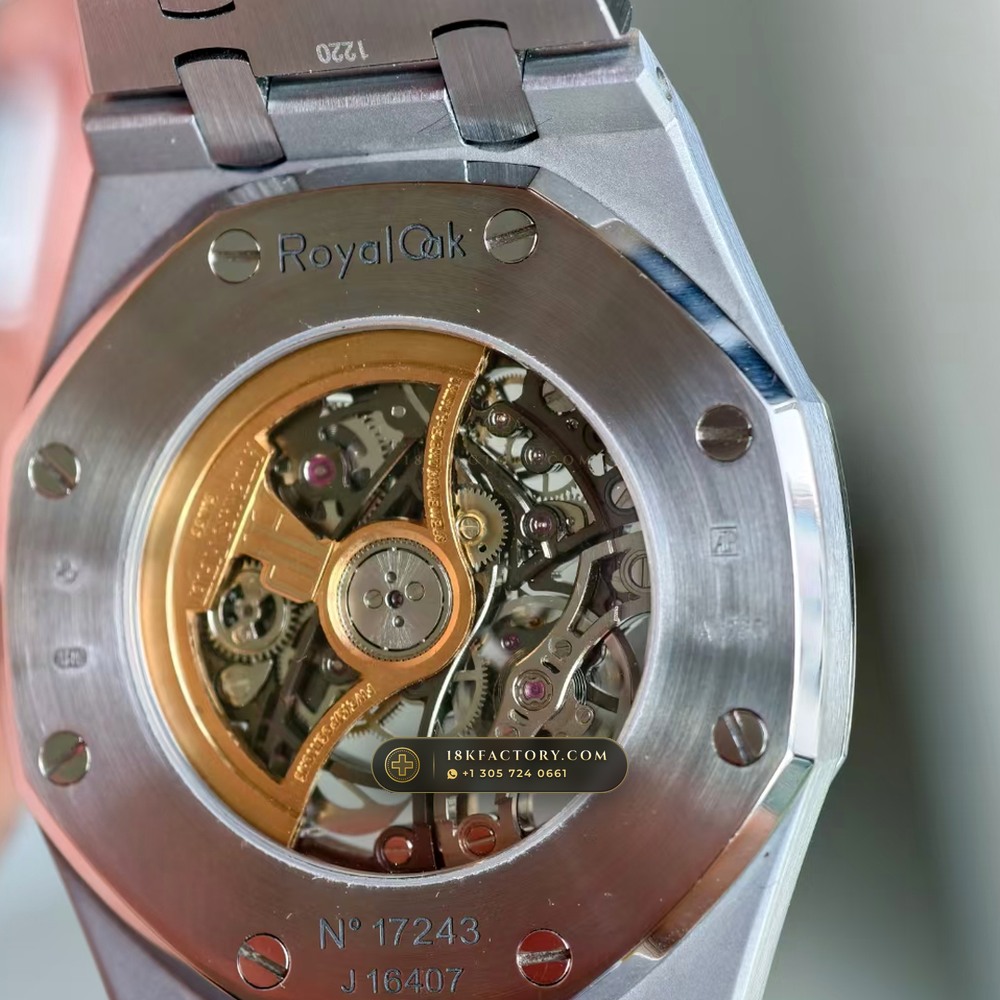 Audemars Piguet Royal Oak Double Balance Wheel Openworked 41mm 18K White Gold Ref. 15412BC — XRF Certified Edition — Studio Gallery Plate VII in 18K White Gold Au750 (224.8g Verified Mass, Audemars Piguet Cal. 3132 Dual-Balance Openworked)