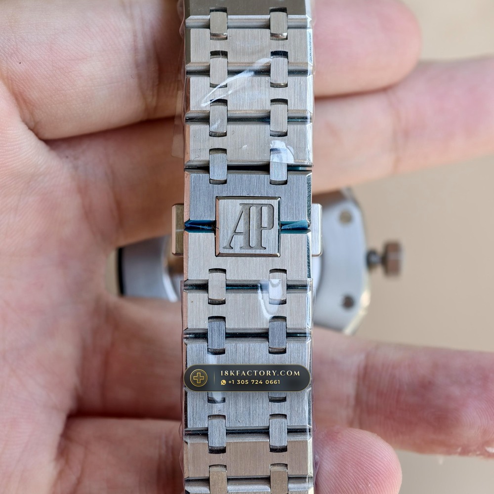 Audemars Piguet Royal Oak Double Balance Wheel Openworked 41mm Salmon Dial Ref. 15407ST.OO.1220ST.02 — XRF Certified Edition — Studio Gallery Plate XII in 904L Stainless Steel Custom Architecture (162.1g Verified Mass, Audemars Piguet Cal. 3132 Dual-Balance Openworked)