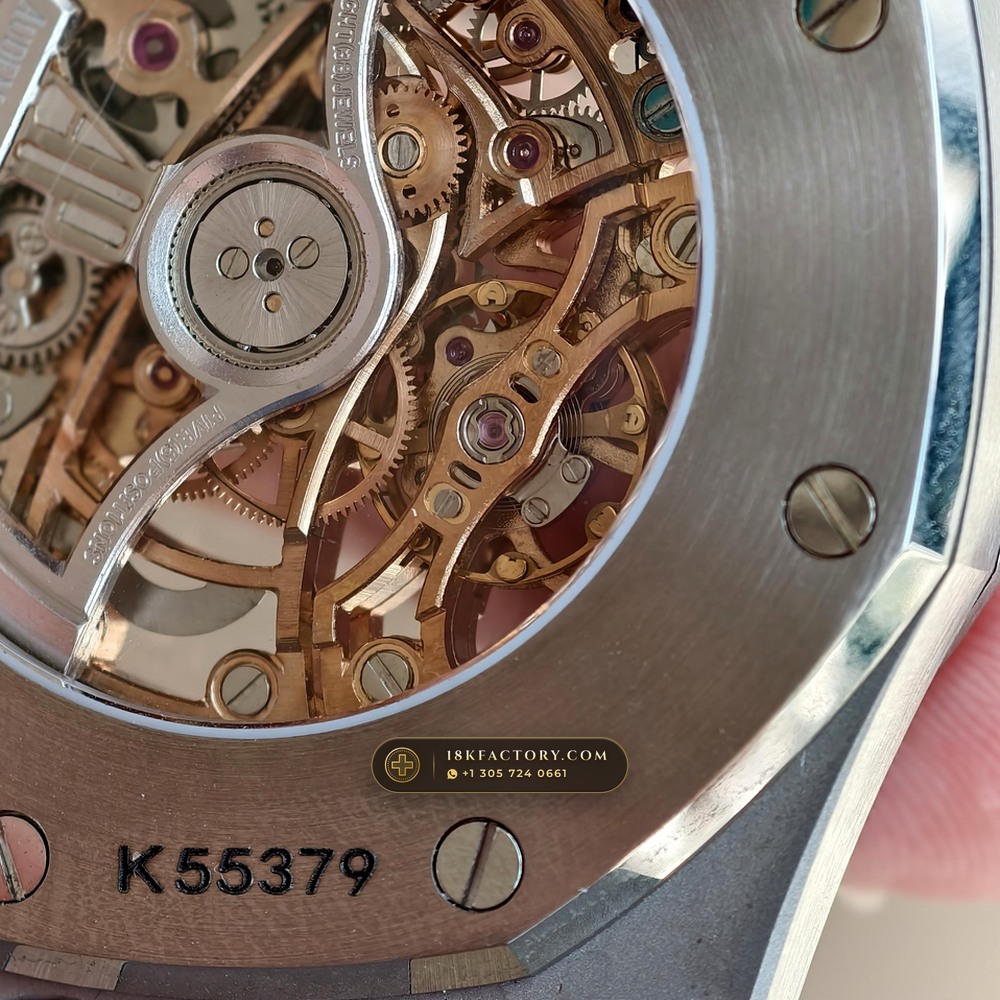Audemars Piguet Royal Oak Double Balance Wheel Openworked 41mm Salmon Dial Ref. 15407ST.OO.1220ST.02 — XRF Certified Edition — Studio Gallery Plate IX in 904L Stainless Steel Custom Architecture (162.1g Verified Mass, Audemars Piguet Cal. 3132 Dual-Balance Openworked)