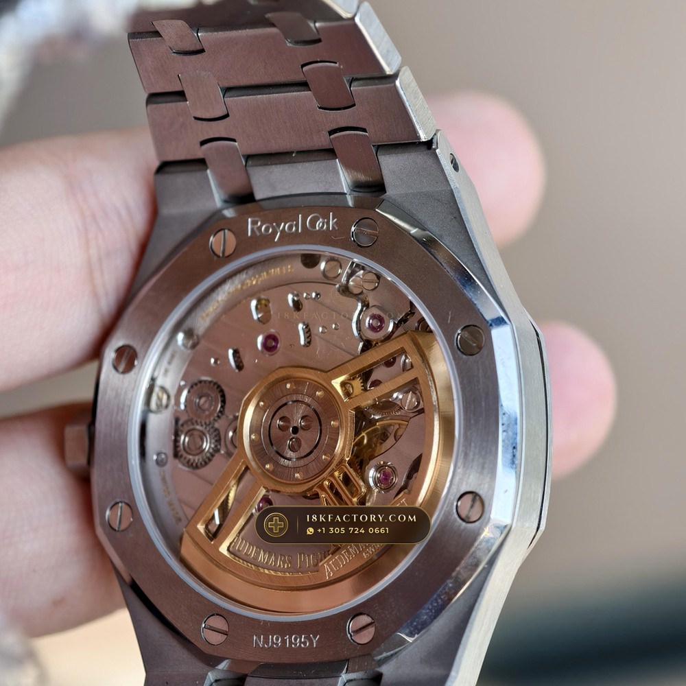 Audemars Piguet Royal Oak Selfwinding 41mm Custom Tapestry Dial Deep Crystal Optics Ref. 15510ST — XRF Certified Edition — Studio Gallery Plate X in 904L Stainless Steel Custom Architecture (166.4g Verified Mass, Audemars Piguet Cal. 4302 - 70h Power Reserve)