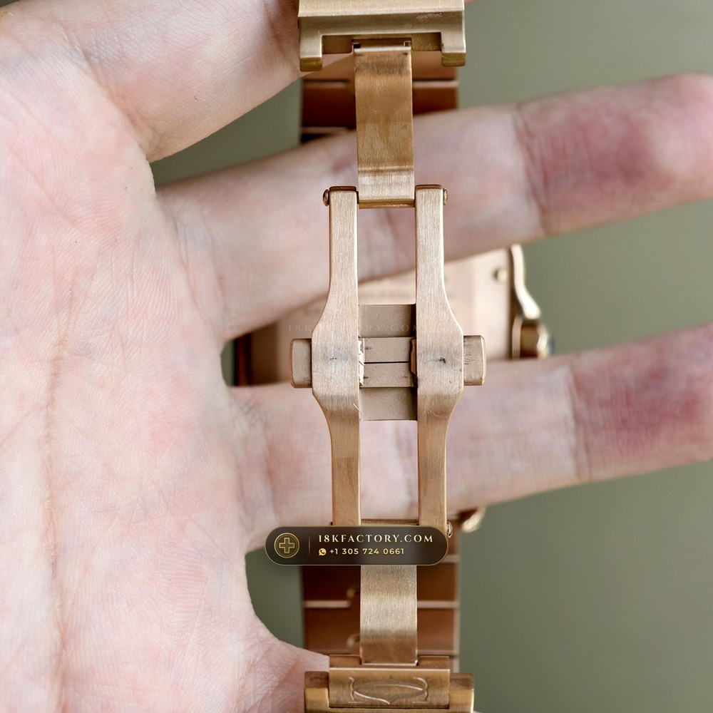 Cartier Santos de Cartier Large Full 18K Rose Gold Ref. WGSA0028 — XRF Certified Edition — Studio Gallery Plate IX in 18K Rose Gold Au750 (178.1g Verified Mass, Cartier Manufacture Cal. 1847 MC / Skeleton Cal. 9611 MC)