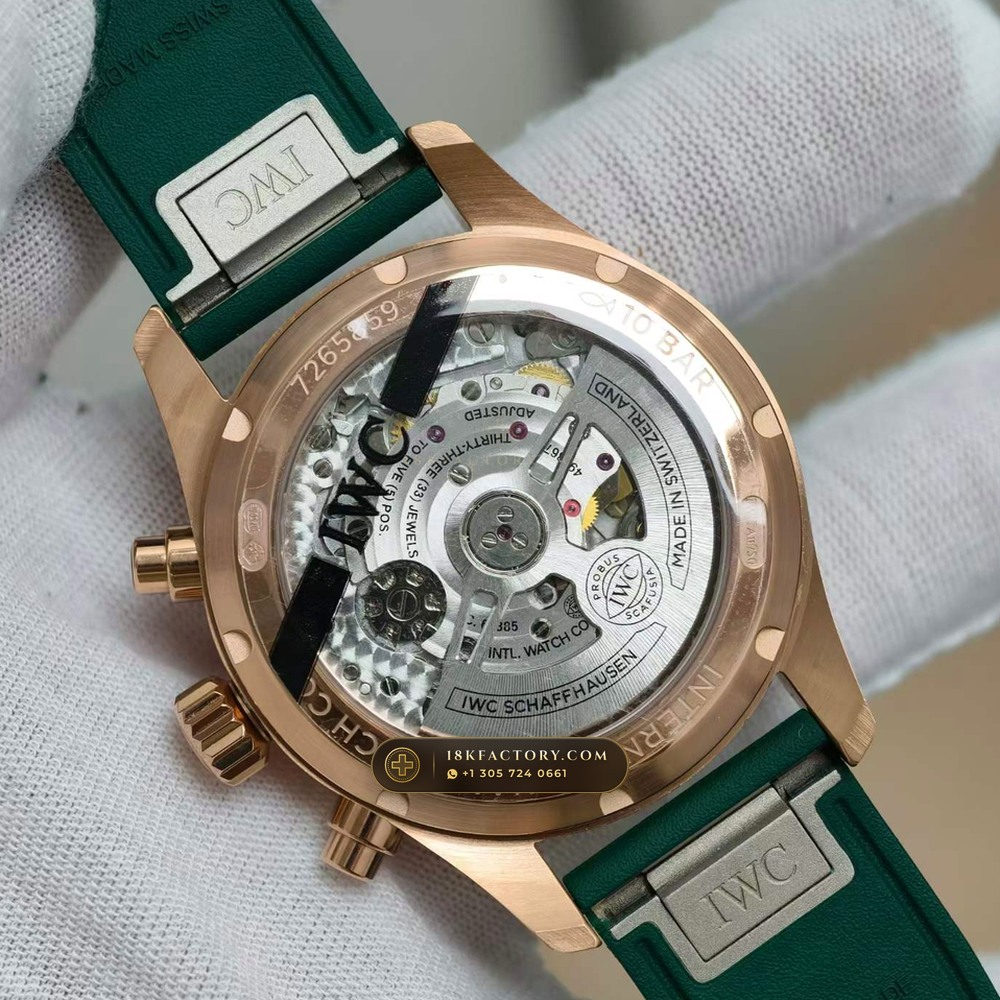 IWC Schaffhausen IWC Pilot Watch Chronograph 41mm Green Dial Ref. IW388110 — XRF Certified Edition — Studio Gallery Plate VIII in 904L Stainless Steel Custom Architecture (108.1g Verified Mass, IWC Manufacture Cal. 69355 / Cal. 52010)