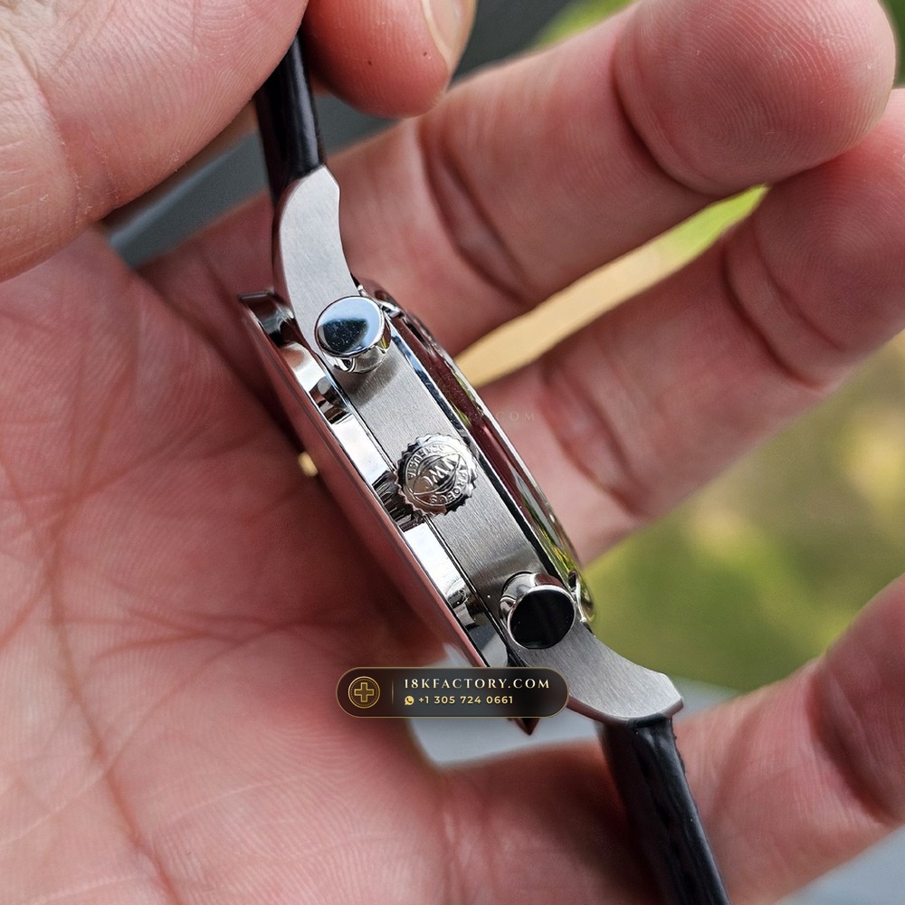 IWC Schaffhausen IWC Portugieser Chronograph 40.9mm Silver Dial Ref. IW371445 — XRF Certified Edition — Studio Gallery Plate VIII in 904L Stainless Steel Custom Architecture (81.5g Verified Mass, IWC Manufacture Cal. 69355 / Cal. 52010)