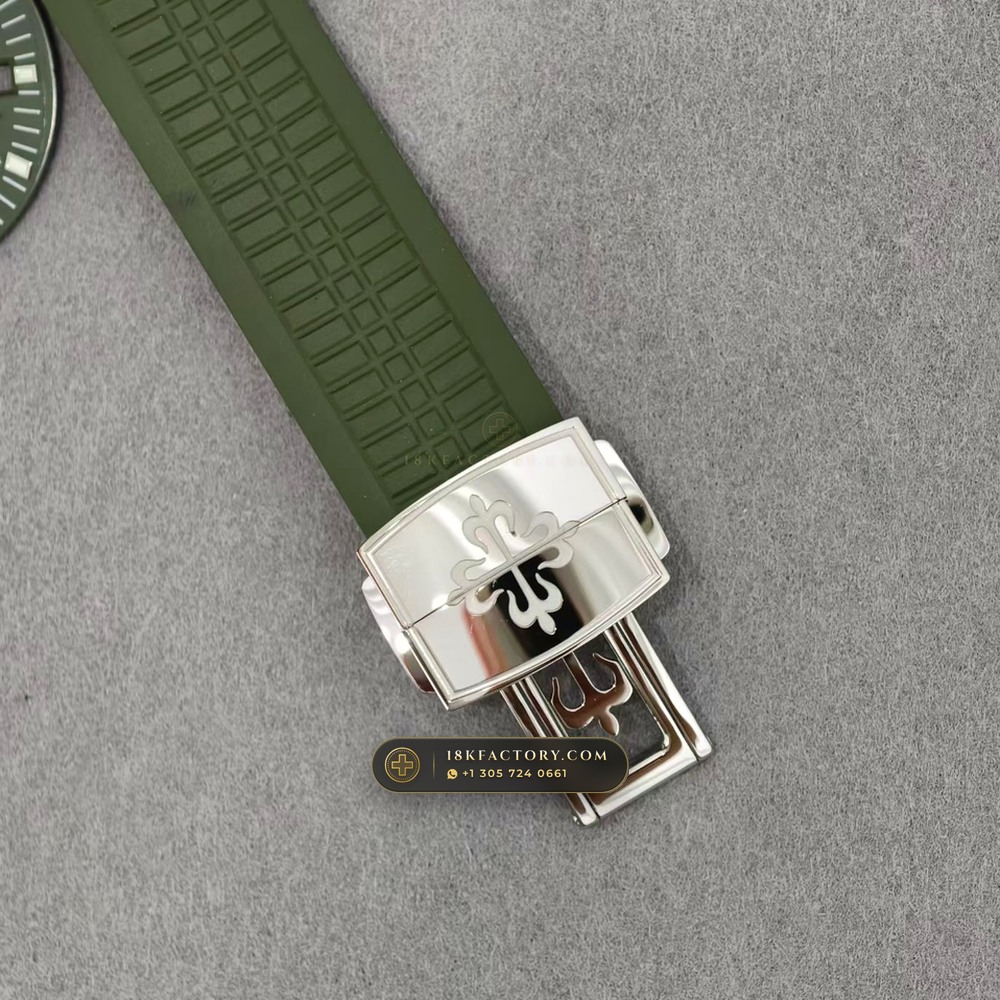 Patek Philippe Aquanaut Jumbo 42.2mm 18K White Gold Custom SW Dial 22K Gold Rotor Ref. 5168G — XRF Certified Edition — Studio Gallery Plate VIII in 18K White Gold Au750 (120.5g Verified Mass, Patek Philippe Cal. 324 S C - 21K Gold Rotor)