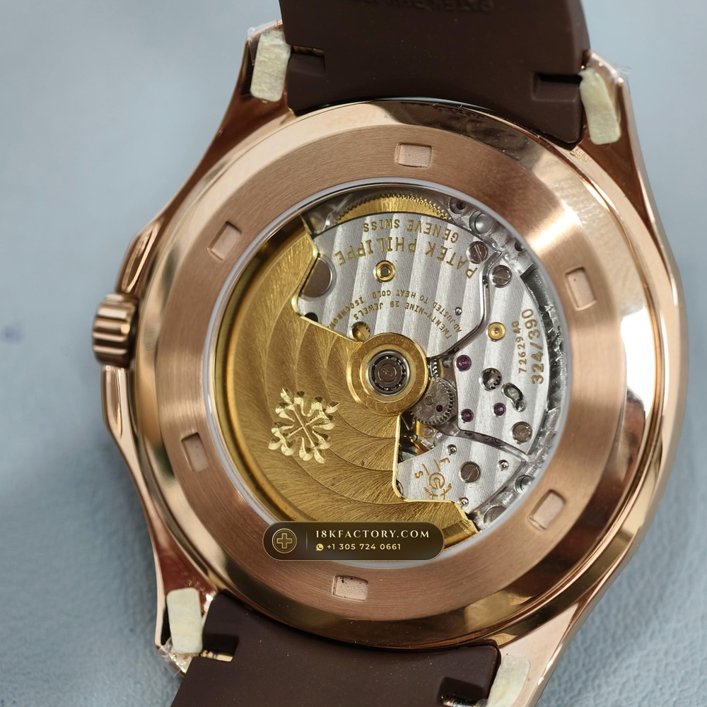 Patek Philippe Aquanaut Extra-Large Self-Winding 18K Rose Gold Geneva Atelier Spec Ref. 5167R — XRF Certified Edition — Studio Gallery Plate VII in 18K Rose Gold Au750 (108.8g Verified Mass, Patek Philippe Cal. 324 S C - 21K Gold Rotor)