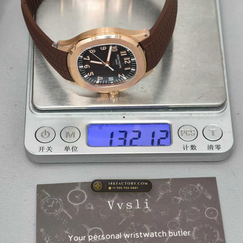 Patek Philippe Aquanaut Extra-Large Self-Winding 18K Rose Gold Geneva Atelier Spec Ref. 5167R — XRF Certified Edition — Studio Gallery Plate VIII in 18K Rose Gold Au750 (108.8g Verified Mass, Patek Philippe Cal. 324 S C - 21K Gold Rotor)