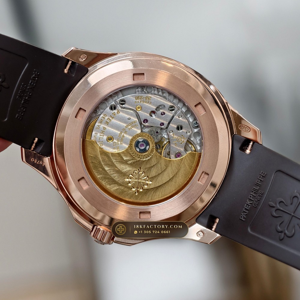 Patek Philippe Aquanaut Extra-Large Self-Winding 18K Rose Gold Chronometer Regulated Spec Ref. 5167R — XRF Certified Edition — Studio Gallery Plate VII in 18K Rose Gold Au750 (108.2g Verified Mass, Patek Philippe Cal. 324 S C - 21K Gold Rotor)