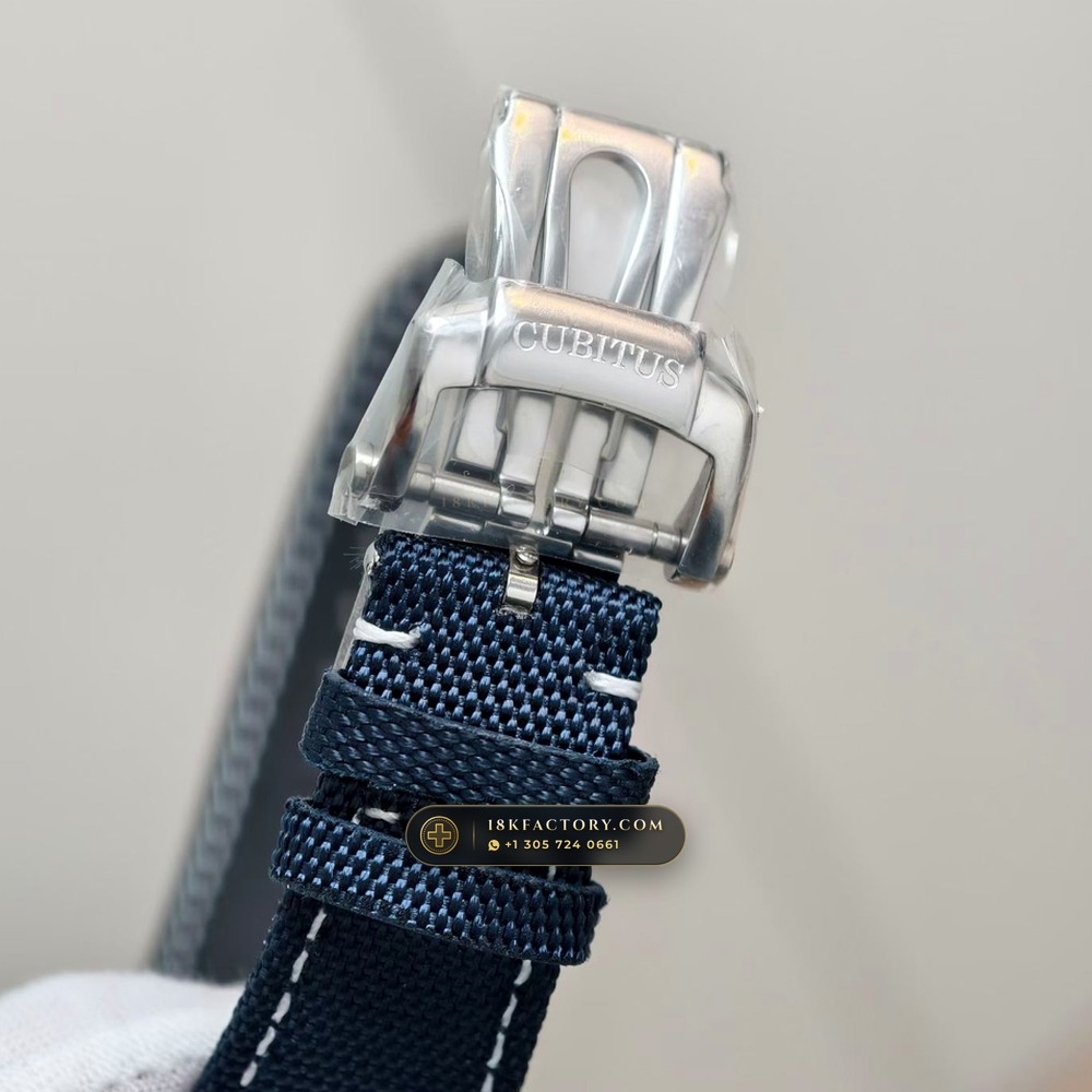 Patek Philippe Cubitus Grand Date & Moon Phases 45mm Custom Steel Ref. 5822P-001 — XRF Certified Edition — Studio Gallery Plate VII in 904L Stainless Steel Custom Architecture (114.9g Verified Mass, Patek Philippe Cal. 240 PS CI J LU - 22K Gold Micro-Rotor)