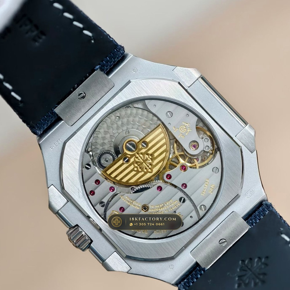 Patek Philippe Cubitus Grand Date & Moon Phases 45mm Custom Steel Ref. 5822P-001 — XRF Certified Edition — Studio Gallery Plate IX in 904L Stainless Steel Custom Architecture (114.9g Verified Mass, Patek Philippe Cal. 240 PS CI J LU - 22K Gold Micro-Rotor)