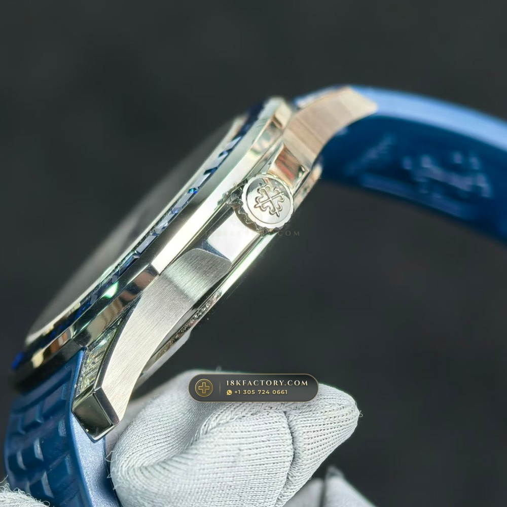 Patek Philippe Aquanaut Luce Haute Joaillerie 18K White Gold Ref. 5268/461G-001 — XRF Certified Edition — Studio Gallery Plate VII in 18K White Gold Au750 (114.9g Verified Mass, Patek Philippe Cal. 26-330 S C - 21K Gold Rotor)