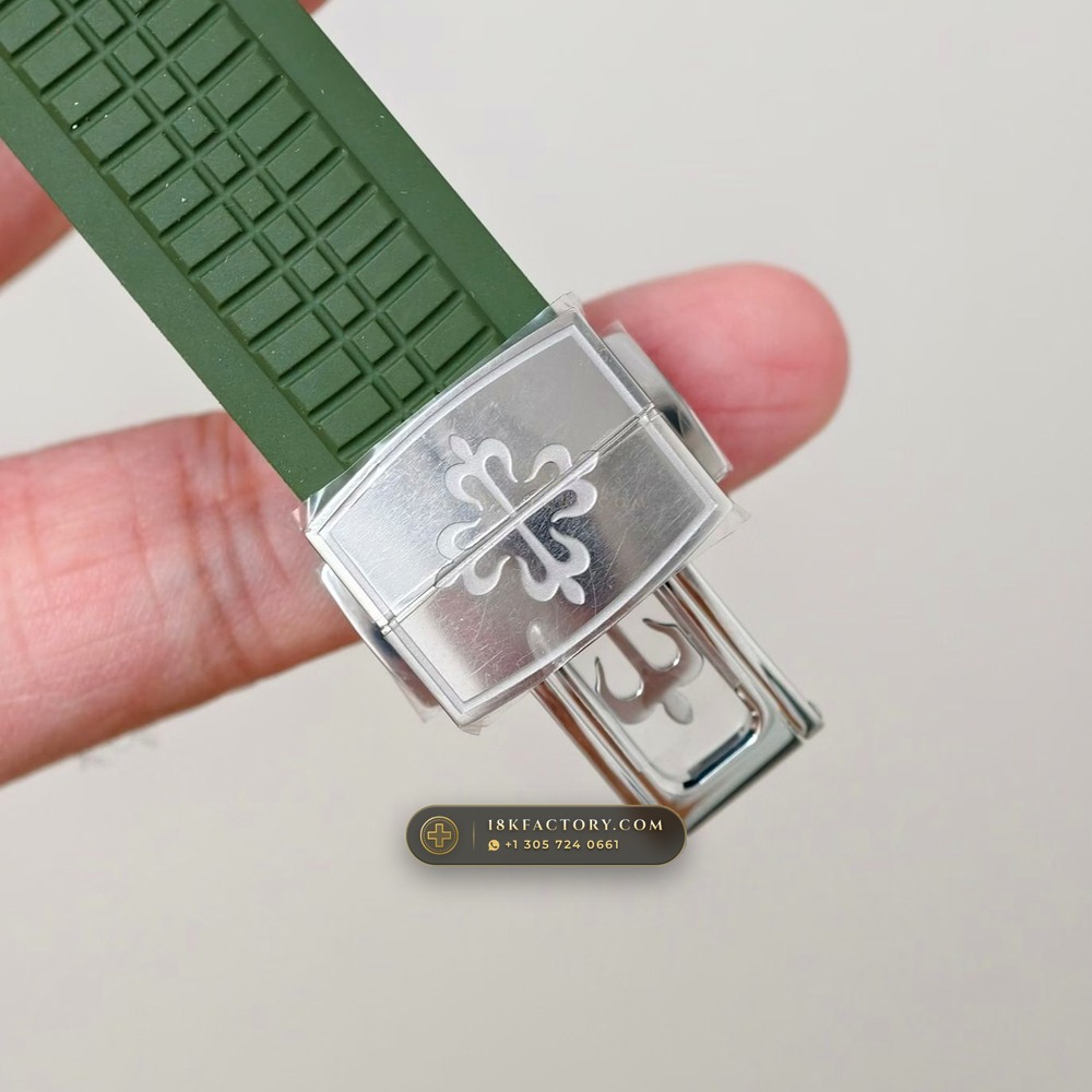 Patek Philippe Aquanaut Jumbo 42.2mm 18K White Gold Geneva Atelier Spec Ref. 5168G — XRF Certified Edition — Studio Gallery Plate VIII in 18K White Gold Au750 (120.9g Verified Mass, Patek Philippe Cal. 324 S C - 21K Gold Rotor)