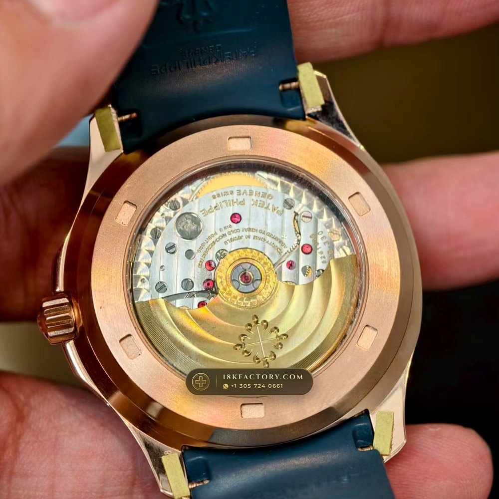 Patek Philippe Aquanaut Luce Annual Calendar 18K Rose Gold Hand-Chamfered Bevel Spec Ref. 5261R — XRF Certified Edition — Studio Gallery Plate VIII in 18K Rose Gold Au750 (104.6g Verified Mass, Patek Philippe Cal. 26-330 S QA LU)