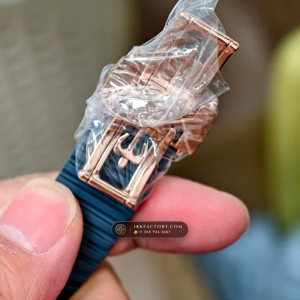 Patek Philippe Aquanaut Luce Annual Calendar 18K Rose Gold Hand-Chamfered Bevel Spec Ref. 5261R — XRF Certified Edition — Studio Gallery Plate IX in 18K Rose Gold Au750 (104.6g Verified Mass, Patek Philippe Cal. 26-330 S QA LU)
