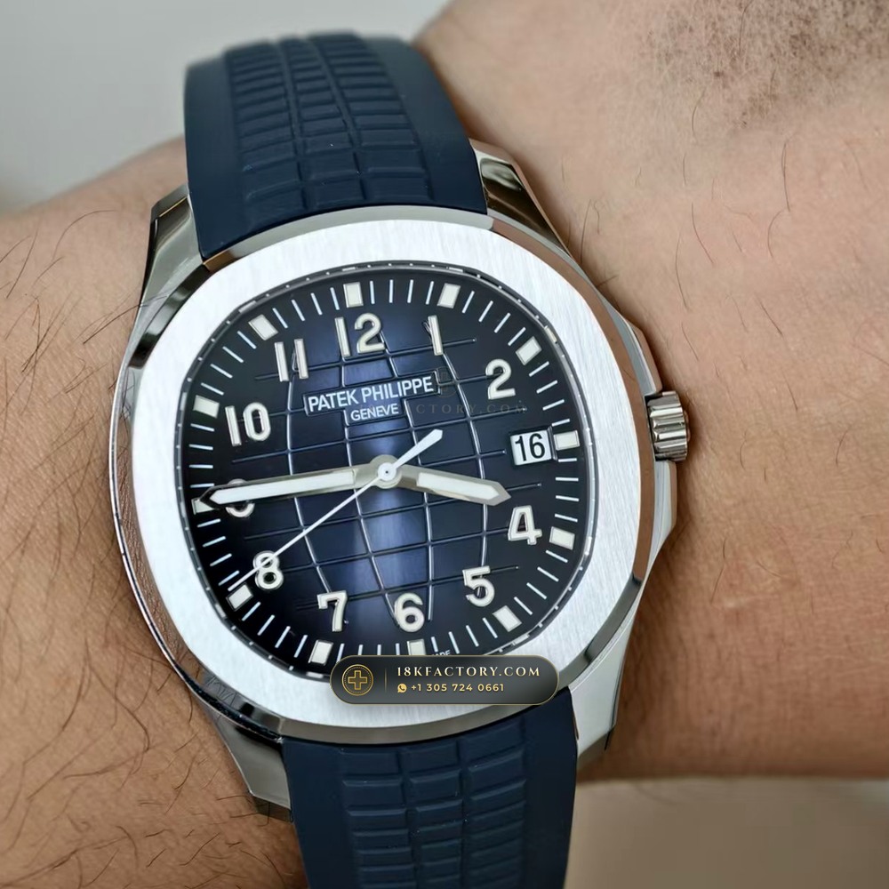 Patek Philippe Aquanaut Jumbo 42.2mm 18K White Gold Hand-Finished Buff Dial 5-Axis CNC Case Ref. 5168G — XRF Certified Edition — Studio Gallery Plate IX in 18K White Gold Au750 (120.2g Verified Mass, Patek Philippe Cal. 324 S C - 21K Gold Rotor)