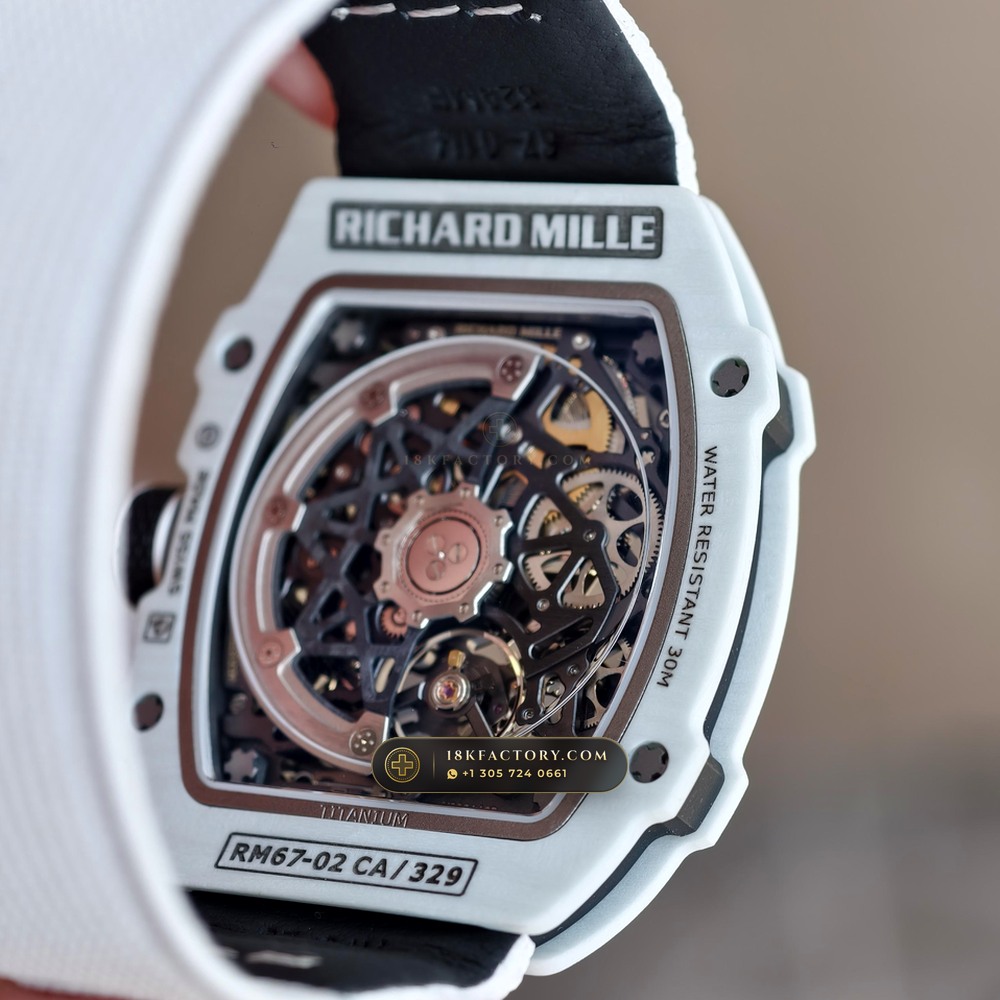 Richard Mille RM 67-02 Automatic Extra-Flat UAE Limited Edition Chronometer Regulated Spec — XRF Certified Edition — Studio Gallery Plate VII in Carbon TPT & Grade 5 Titanium (33.3g Verified Mass, Richard Mille Cal. CRMA7 Skeletonized Titanium)