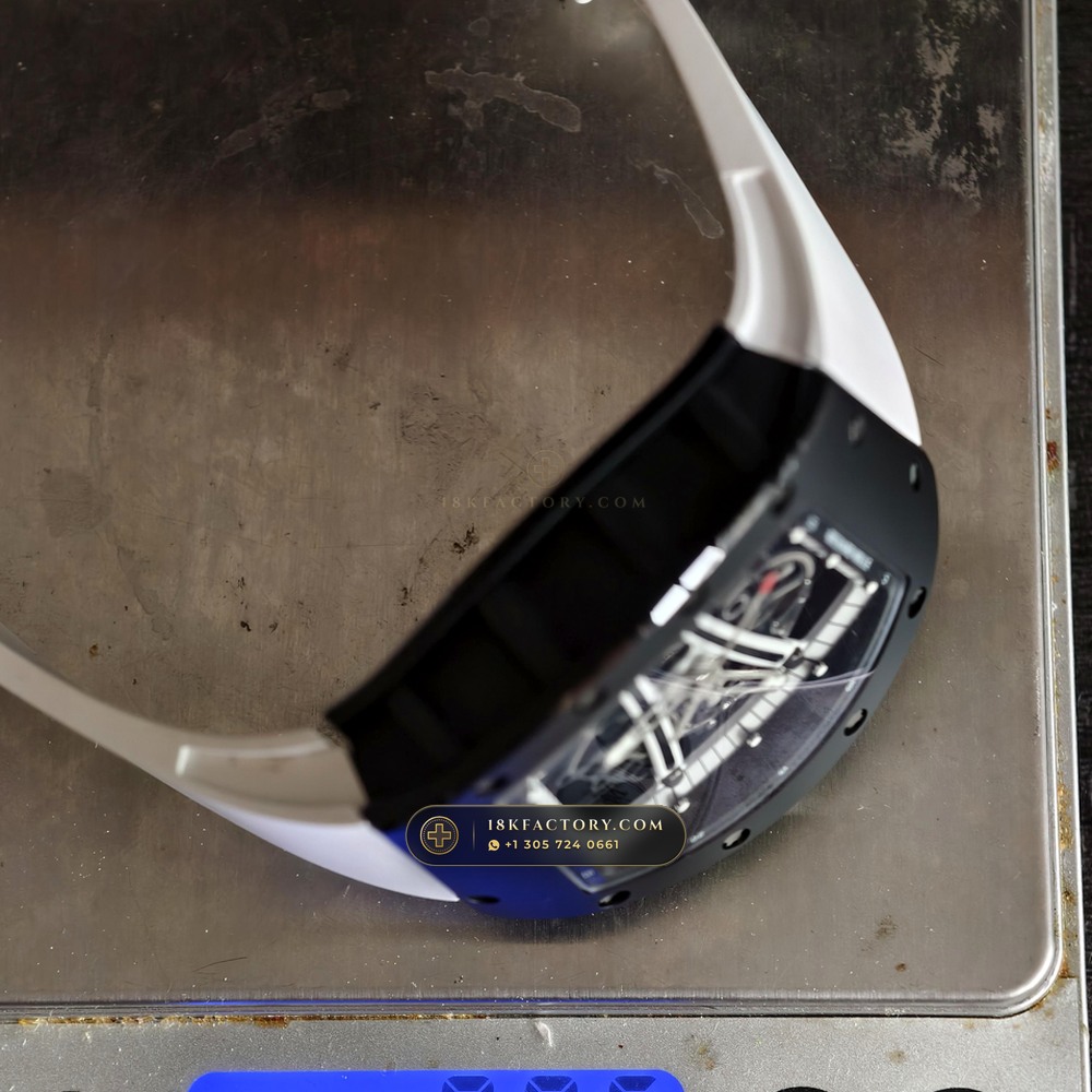 Richard Mille RM 61-01 Yohan Blake Asymmetric Carbon TPT Skeleton — XRF Certified Edition — Studio Gallery Plate IX in Carbon TPT & Grade 5 Titanium (55.6g Verified Mass, Richard Mille Cal. RMUL2 Free-Sprung Skeleton)