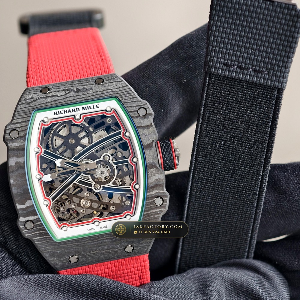 Richard Mille RM 67-02 Automatic Extra-Flat Italy Limited Edition Chronometer Regulated Spec — XRF Certified Edition — Studio Gallery Plate IX in Carbon TPT & Grade 5 Titanium (33.6g Verified Mass, Richard Mille Cal. CRMA7 Skeletonized Titanium)