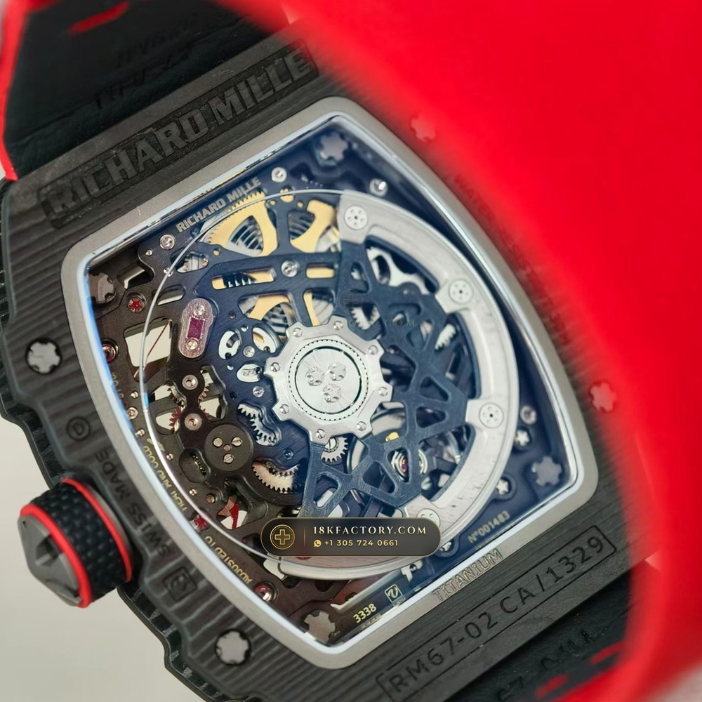 Richard Mille RM 67-02 Automatic Extra-Flat Italy Limited Edition — XRF Certified Edition — Studio Gallery Plate VII in Carbon TPT & Grade 5 Titanium (33.6g Verified Mass, Richard Mille Cal. CRMA7 Skeletonized Titanium)