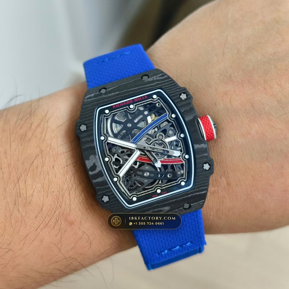 Richard Mille RM 67-02 Automatic Extra-Flat Sebastien Ogier Carbon TPT — XRF Certified Edition — Studio Gallery Plate IX in Carbon TPT & Grade 5 Titanium (33.5g Verified Mass, Richard Mille Cal. CRMA7 Skeletonized Titanium)