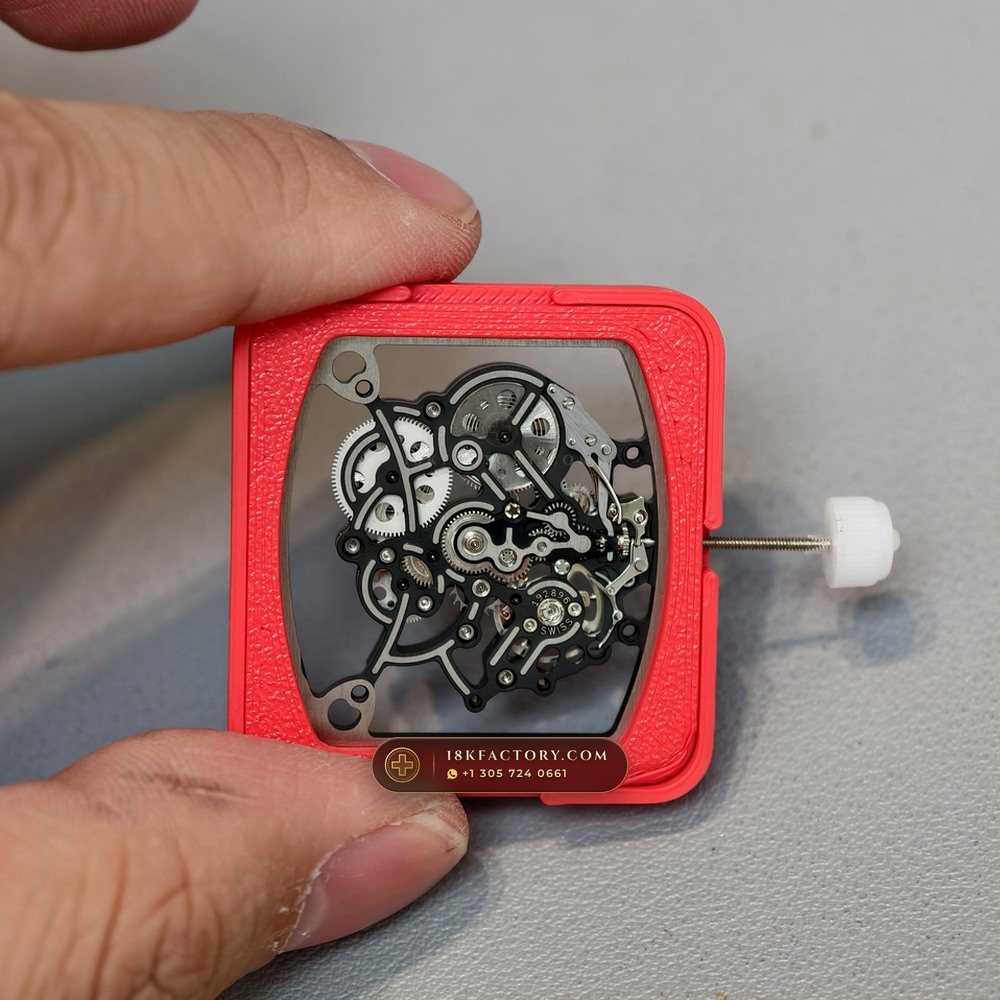Richard Mille RM 055 Bubba Watson Manual Winding Master Watchmaker Spec — XRF Certified Edition — Studio Gallery Plate VII in ATZ White Ceramic & Grade 5 Titanium (66.9g Verified Mass, Richard Mille Cal. RMUL2 Grade 5 Titanium Skeleton)