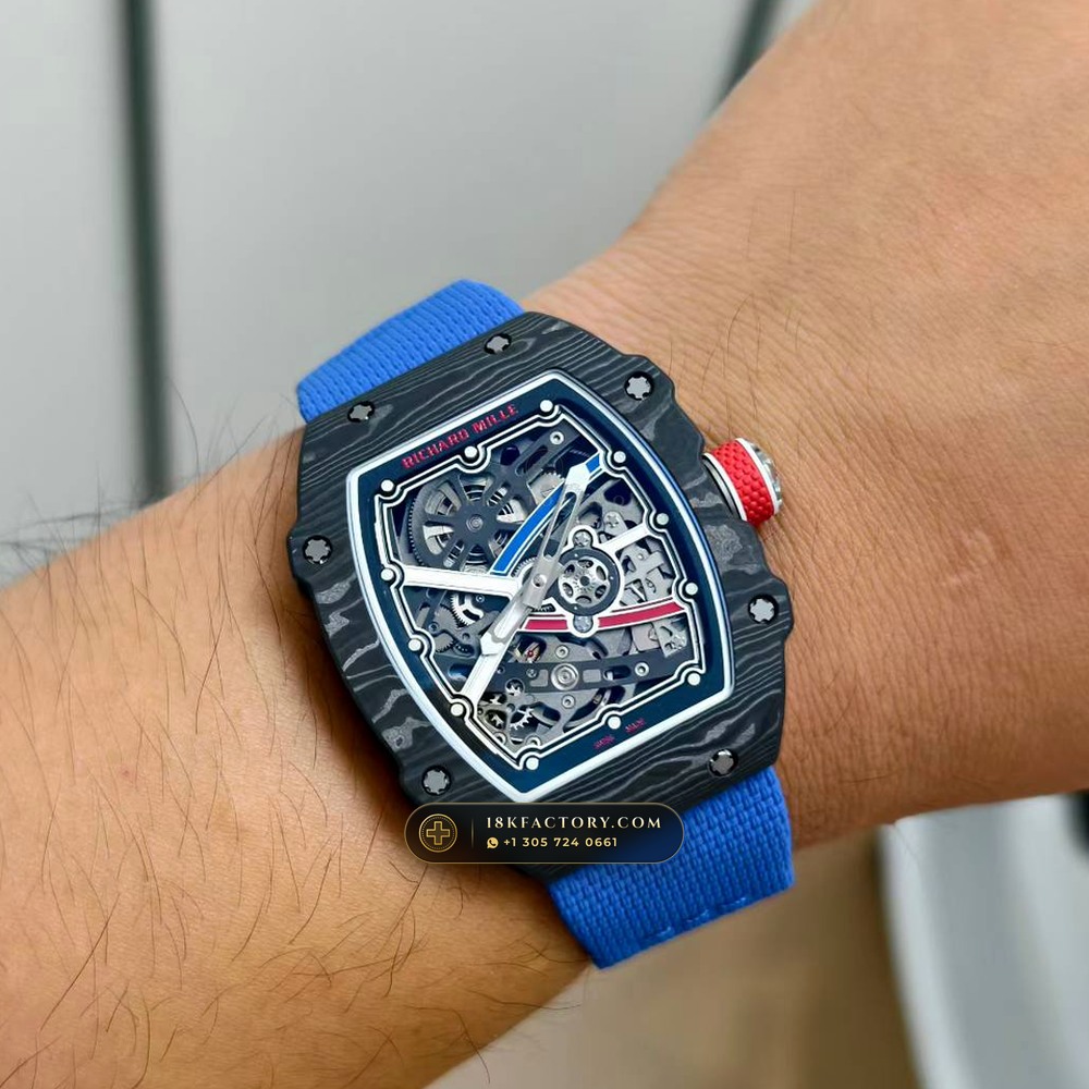 Richard Mille RM 67-02 Automatic Extra-Flat Sebastien Ogier Carbon TPT Master Watchmaker Spec — XRF Certified Edition — Studio Gallery Plate VII in Carbon TPT & Grade 5 Titanium (33.5g Verified Mass, Richard Mille Cal. CRMA7 Skeletonized Titanium)
