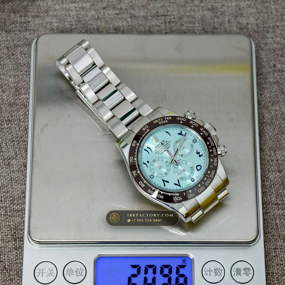 Rolex Cosmograph Daytona 950 Platinum Ref. 116506 — XRF Certified Edition — Studio Gallery Plate VIII in 950 Platinum Pt950 (282.1g Verified Mass, Rolex Manufacture Cal. 4130 - 72h Power Reserve)