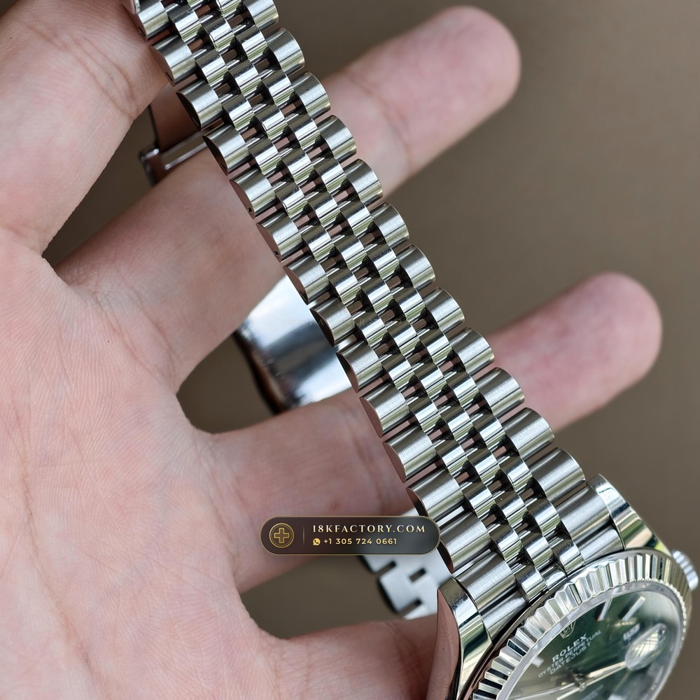 Rolex Datejust 41 Sunray Emerald / Khaki Green Dial Ref. 126334 — XRF Certified Edition — Studio Gallery Plate VIII in 904L Stainless Steel Custom Architecture (136.8g Verified Mass, Rolex Manufacture Cal. 3235 - 70h Power Reserve)