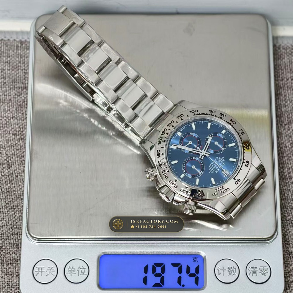 Rolex Cosmograph Daytona 18K White Gold Ref. 126509 — XRF Certified Edition — Studio Gallery Plate IX in 18K White Gold Au750 (216.7g Verified Mass, Rolex Manufacture Cal. 4131 - 72h Power Reserve)