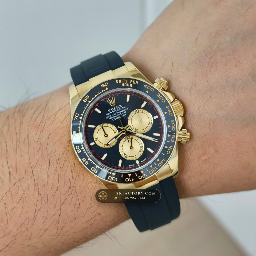 Rolex Cosmograph Daytona 18K Yellow Gold Free-Sprung Calibre Ref. 126518LN — XRF Certified Edition — Studio Gallery Plate VII in 18K Yellow Gold Au750 (160.6g Verified Mass, Rolex Manufacture Cal. 4131 - 72h Power Reserve)