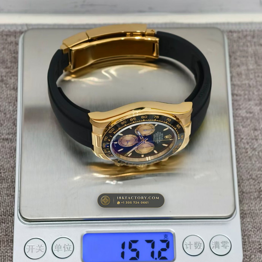 Rolex Cosmograph Daytona 18K Yellow Gold Free-Sprung Calibre Ref. 126518LN — XRF Certified Edition — Studio Gallery Plate IX in 18K Yellow Gold Au750 (160.6g Verified Mass, Rolex Manufacture Cal. 4131 - 72h Power Reserve)
