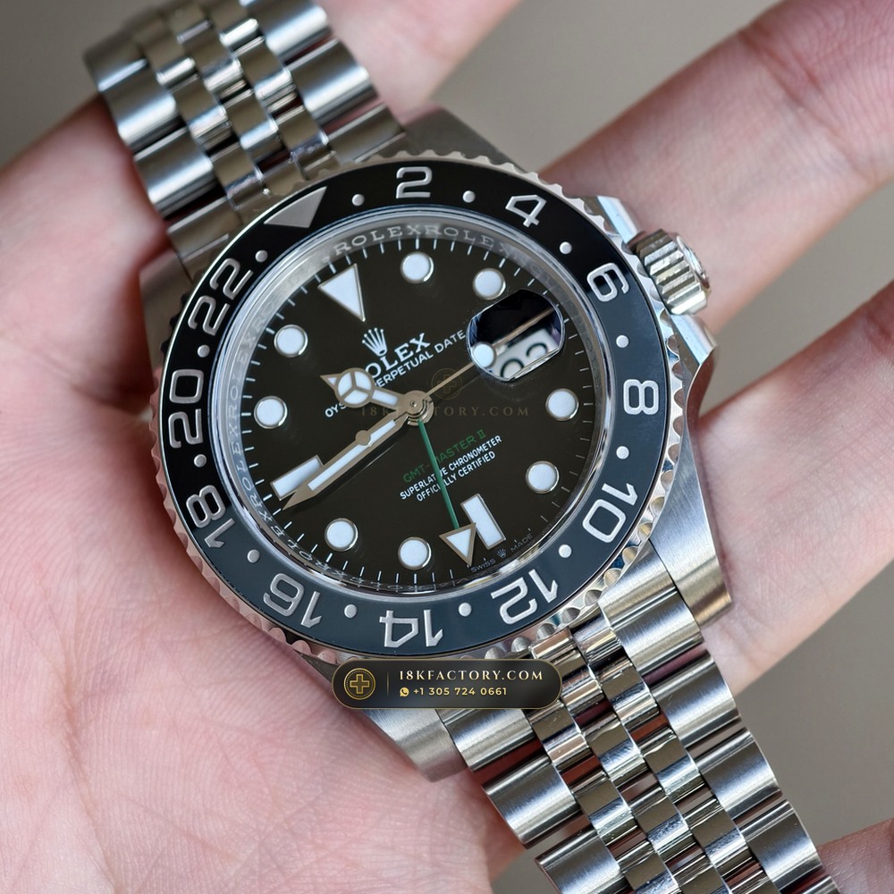 Rolex GMT-Master II Bruce Wayne Grey & Black Cerachrom Ref. 126710GRNR — XRF Certified Edition — Studio Gallery Plate IX in 904L Stainless Steel Custom Architecture (143.6g Verified Mass, Rolex Manufacture Cal. 3285 - 70h Power Reserve)