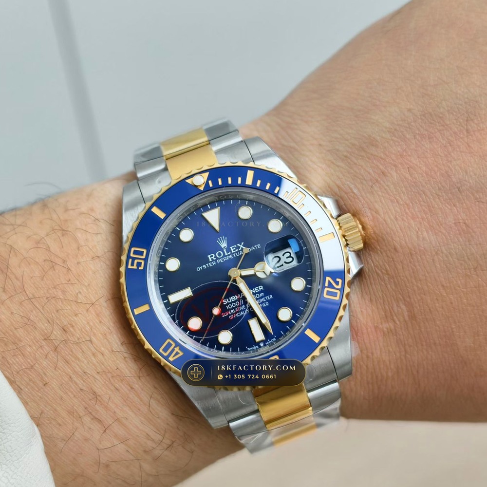 Rolex Submariner Date Geneva Atelier Spec Ref. 126613LB — XRF Certified Edition — Studio Gallery Plate VIII in 18K Gold & 904L Oystersteel Rolesor (174.7g Verified Mass, Rolex Manufacture Cal. 3235 - 70h Power Reserve)