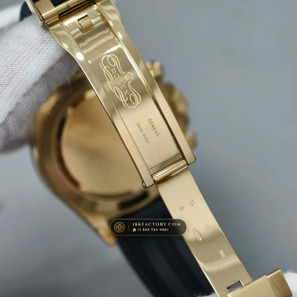 Rolex Cosmograph Daytona Eye of the Tiger Diamond Dial 18K Yellow Gold Ref. 116588TBR — XRF Certified Edition — Studio Gallery Plate VII in 18K Yellow Gold Au750 (160.7g Verified Mass, Rolex Manufacture Cal. 4130 - 72h Power Reserve)