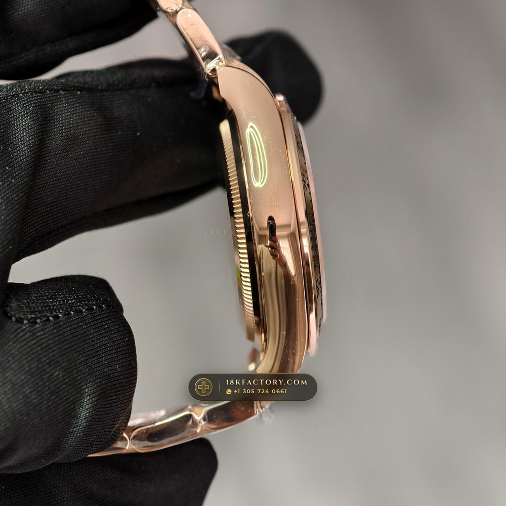 Rolex Cosmograph Daytona 18K Everose Gold Hand-Chamfered Bevel Spec Ref. 126505 — XRF Certified Edition — Studio Gallery Plate VIII in 18K Rose Gold Au750 (216.6g Verified Mass, Rolex Manufacture Cal. 4131 - 72h Power Reserve)