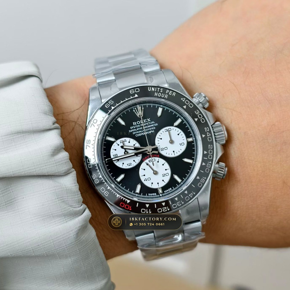 Rolex Cosmograph Daytona Le Mans 100th Anniversary 18K White Gold Geneva Atelier Spec Ref. 126529LN — XRF Certified Edition — Studio Gallery Plate VIII in 18K White Gold Au750 (216.8g Verified Mass, Rolex Manufacture Cal. 4132 - 24h Le Mans)