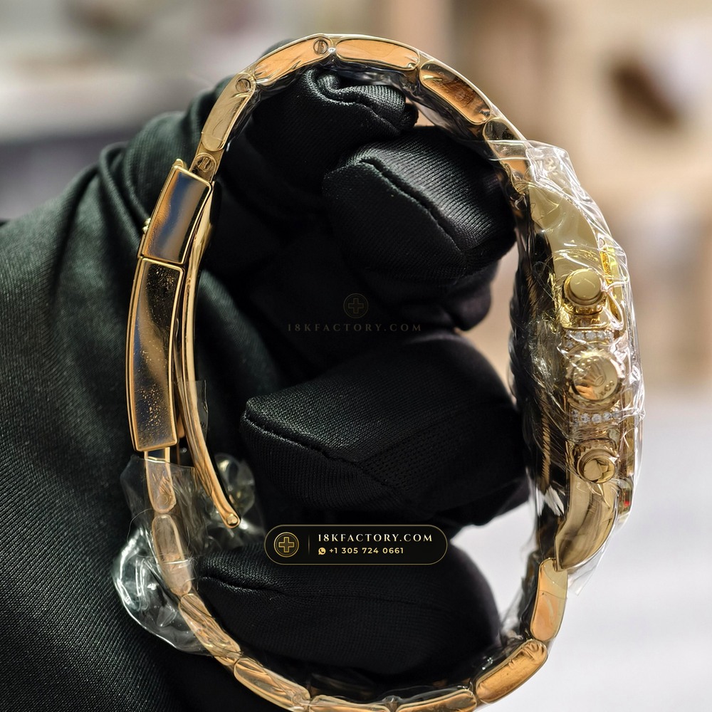 Rolex Cosmograph Daytona 18K Yellow Gold Ref. 116598TBR — XRF Certified Edition — Studio Gallery Plate IX in 18K Yellow Gold Au750 (216.8g Verified Mass, Rolex Manufacture Cal. 4130 - 72h Power Reserve)