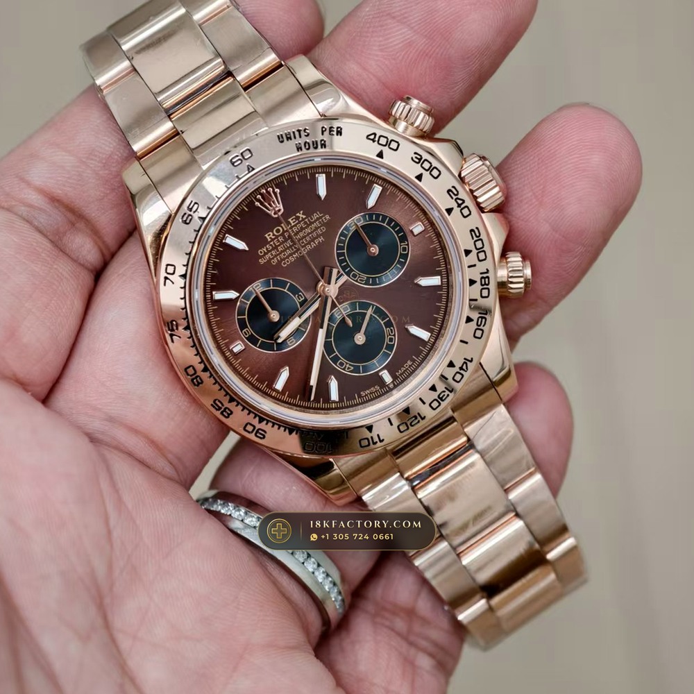 Rolex Cosmograph Daytona 18K Everose Gold Master Watchmaker Spec Ref. 126505 — XRF Certified Edition — Studio Gallery Plate VIII in 18K Rose Gold Au750 (216.8g Verified Mass, Rolex Manufacture Cal. 4131 - 72h Power Reserve)