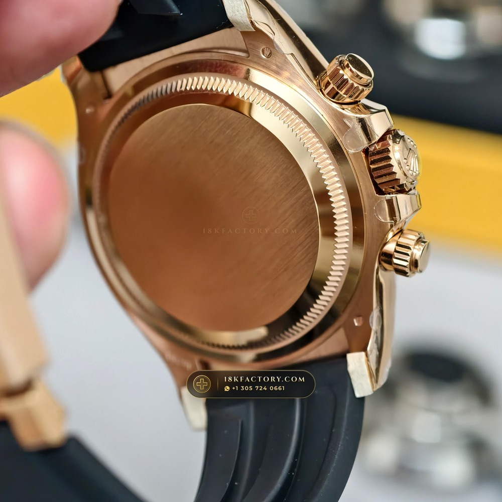 Rolex Cosmograph Daytona 18K Everose Gold Sapphire Caseback Spec Ref. 126515LN — XRF Certified Edition — Studio Gallery Plate VII in 18K Rose Gold Au750 (160.6g Verified Mass, Rolex Manufacture Cal. 4131 - 72h Power Reserve)